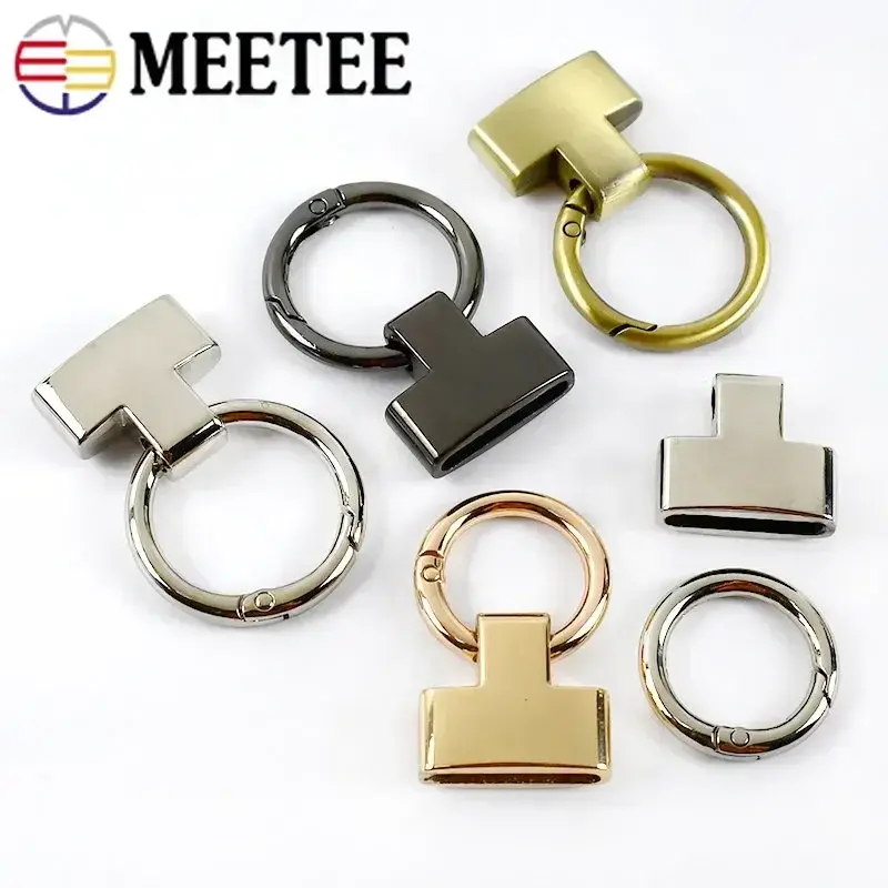 5/10/20Pcs Meetee 20/25mm metallo O Ring fibbie borsa laterale fibbia a Clip per portachiavi borsa cintura chiusura a scatto accessori Hardware