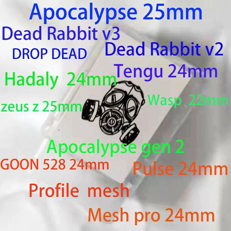 Card for Wasp nano mtl zeus z TENGU profile mesh BF Squonk Pin Pulse 24 goon V1.5 2  Apocalypse gen 2 25 Dead Rabbit 3 v2 Tank
