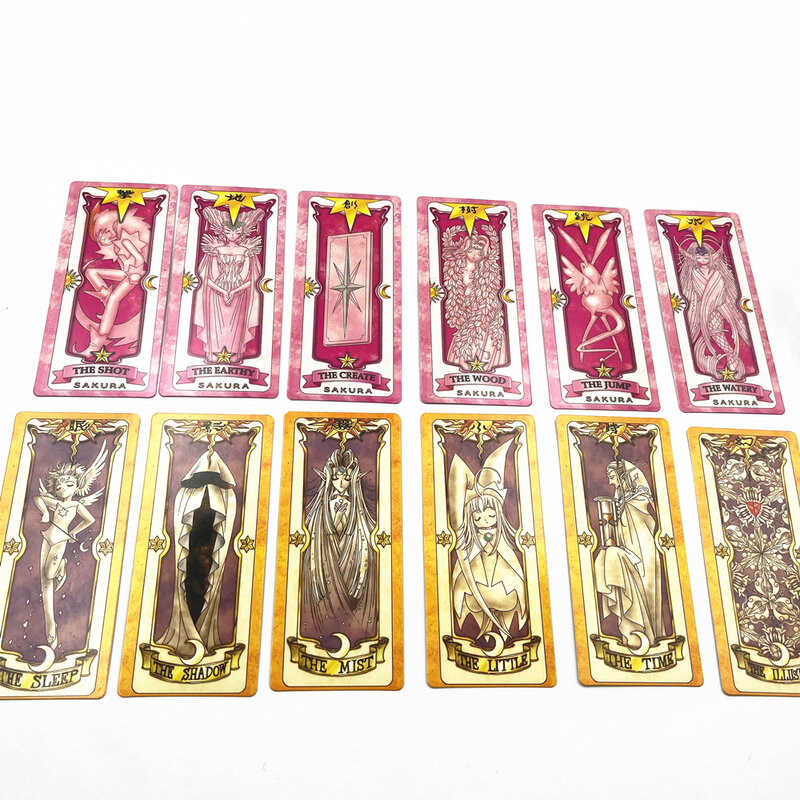 Anime Cosplay Tarot Cartas, Card Captor, Sakura, KINOMOTO, Clow Cartas, Papel Prop, Cartão de Poker