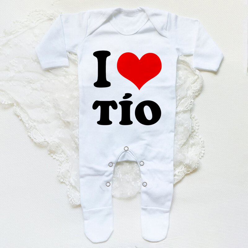 I Love Papa Mama Baby Babygrow Sleepsuit Baby Coming Home Outfit Newbron Shower Gift Boy Girl Cute Sleepsuit Infant White Romper