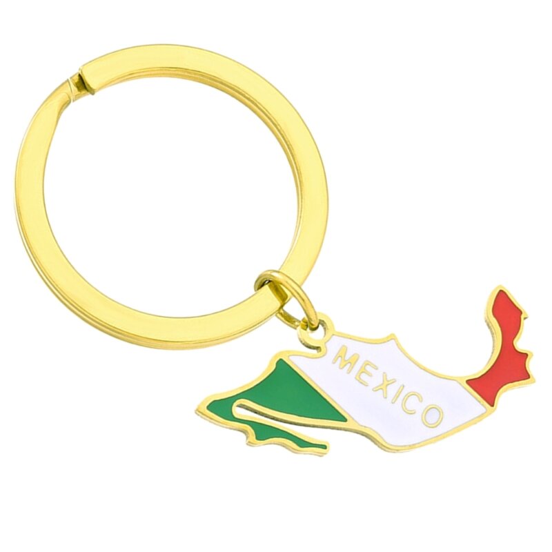 Mexico Map Keychain Pendant Keyring Support Mexico Gift Rustproof Dropship