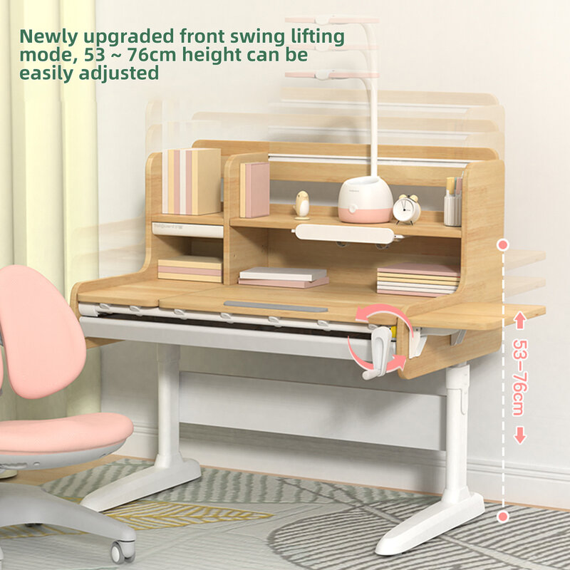 Najnowsza sprzedaż hurtowa przyjazne dla środowiska regulowana biurko dziecięce i krzesło różowy żółty zielony pomarańczowy