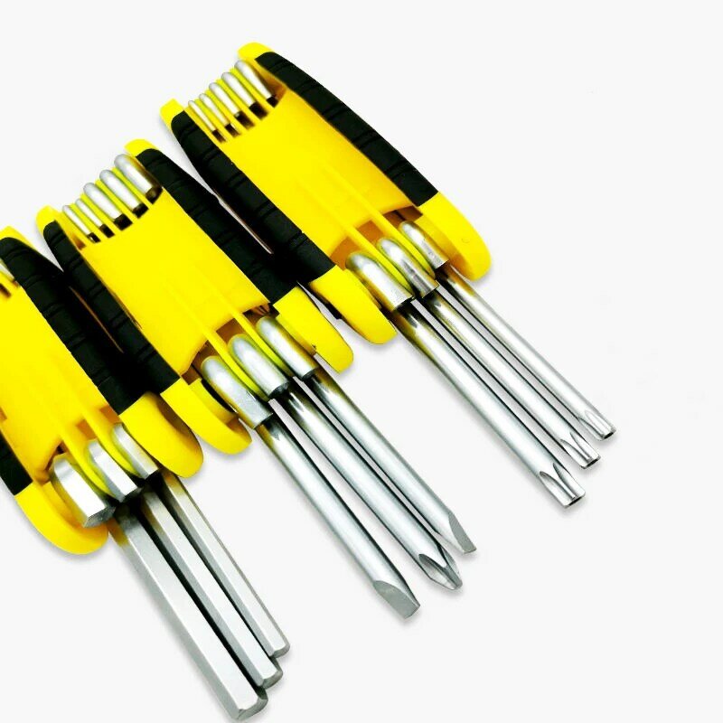 Folding Hex Wrench Metal Metric Allen Wrench Set 8 In 1 Kit Wrench Screwdriver Chain Carbon Steel Bicycle Multifunction Tool