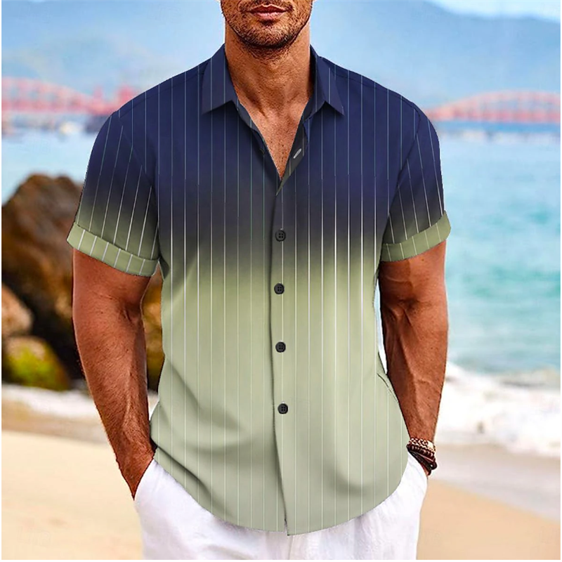 Летняя новая мужская гавайская рубашка с принтом, 3 цвета, мужская повседневная Пляжная рубашка с коротким рукавом, мужская рубашка большого размера 6XL, 2023