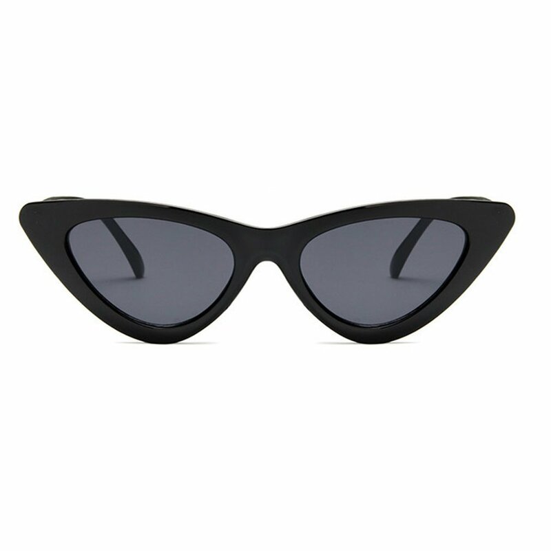 Lunettes de soleil œil de chat pour femmes, monture en plastique, lunettes de soleil classiques pour dames, miroir de mode rétro, petite boîte, nouveau