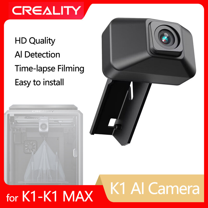 Creality-Cámara de Ia K1, calidad HD, detección de IA, lapso de tiempo de filmación, fácil de instalar, para impresora 3D K1/K1 Max