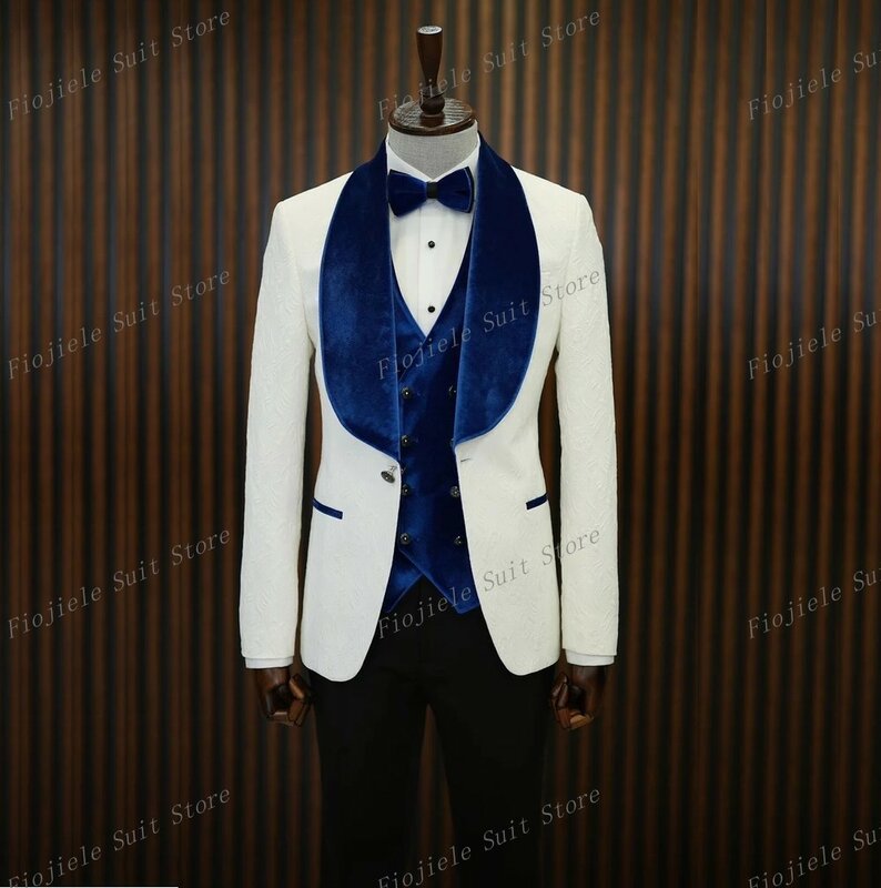 Nuovi uomini flanella Business Suit festa di nozze Prom occasioni speciali 3 pezzi Set Groom Groomsman maschile smoking giacca pantaloni gilet