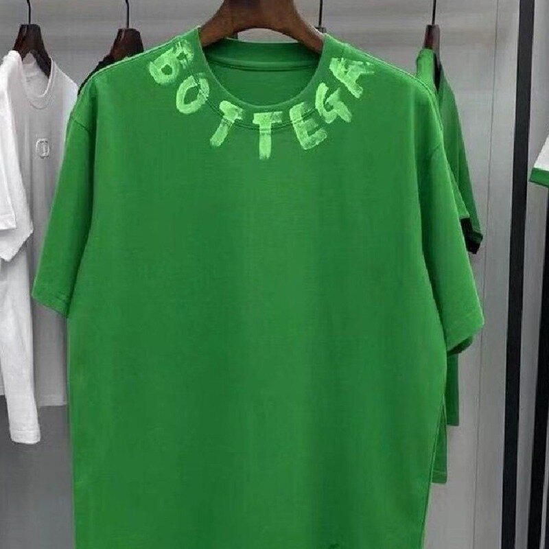 Zomer Nieuwe Gedrukte Letters 2024 T-Shirt Met Korte Mouwen Heren Losse Koreaanse Stijl T-Shirt Top