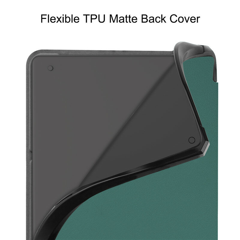 Soft TPU tampa traseira para Kindle Scribe, suporte multi-dobrável, sono automático e despertar, caneta, 10,2 ", 2022