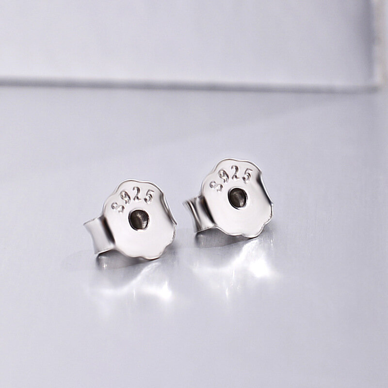 20 Stks/set Metalen S925 Zilver Kleur Earring Backs Haken Stoppers Ear Bericht Noten Accessoires Voor Maken Stud Oorbellen Diy Groothandel