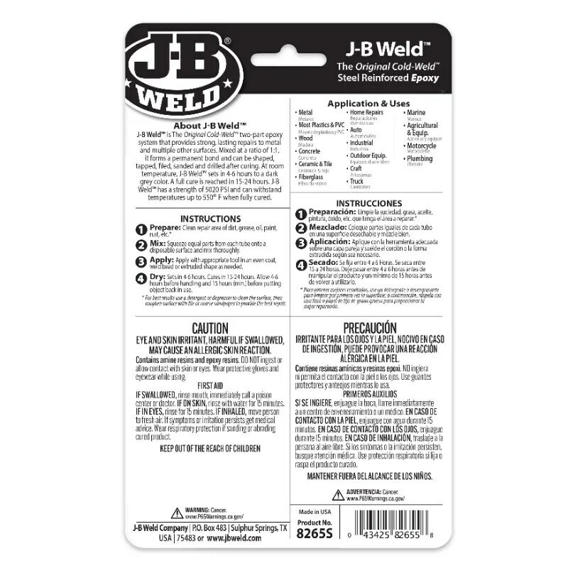 J-B Weld Twin Tube - 2 oz