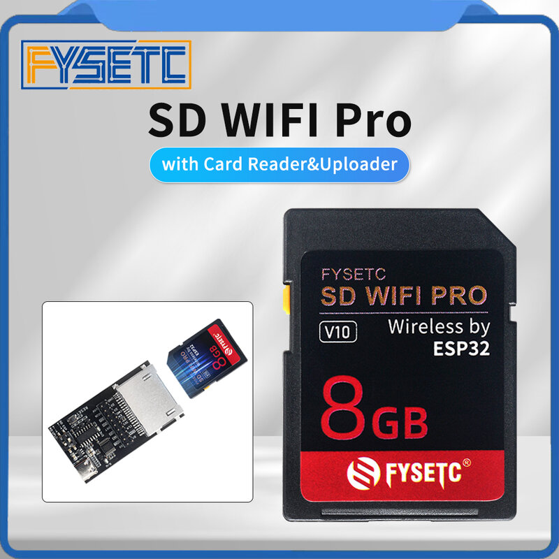 FYSETC-Módulo de lector de tarjetas SD-WIFI/SD, WIFI PRO, funciona con espwebdev-chip USB a serial integrado, módulo de transmisión inalámbrica