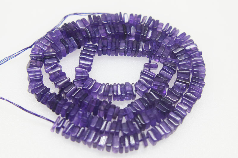 purple Amethyst square 4.5-5mm nature for making jewelry necklace 40cm FPPJ wholesale