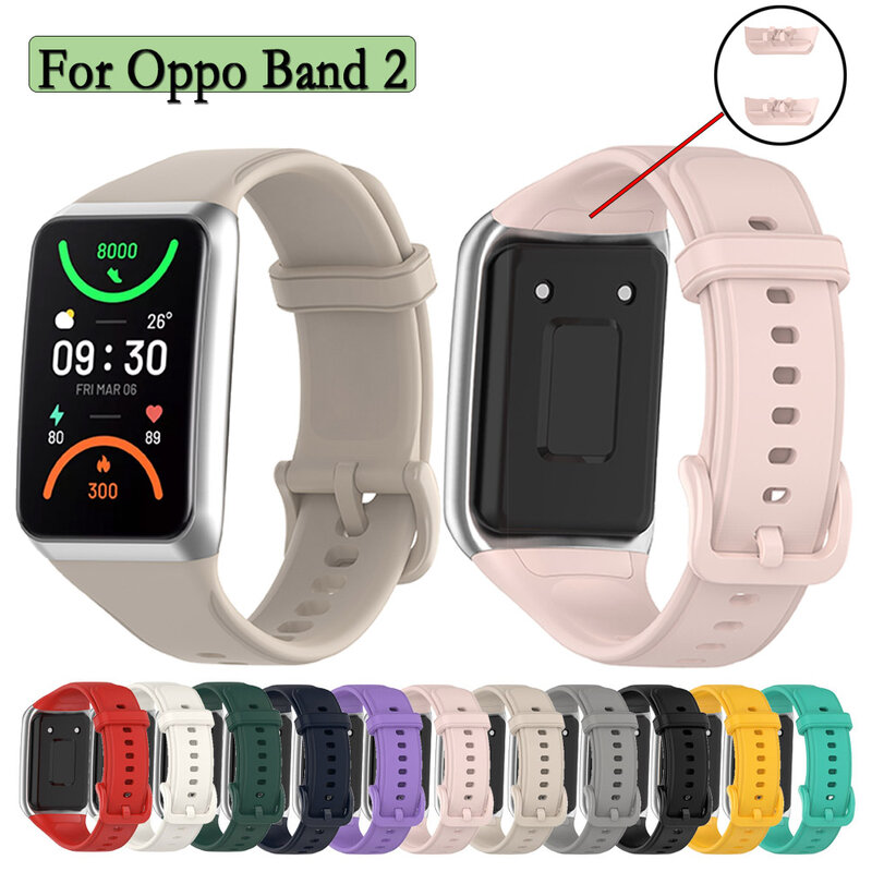 Bracelet en silicone pour Oppo Band 2, remplacement de poignet de sport, bracelet souple, accessoires de bracelet, fournitures