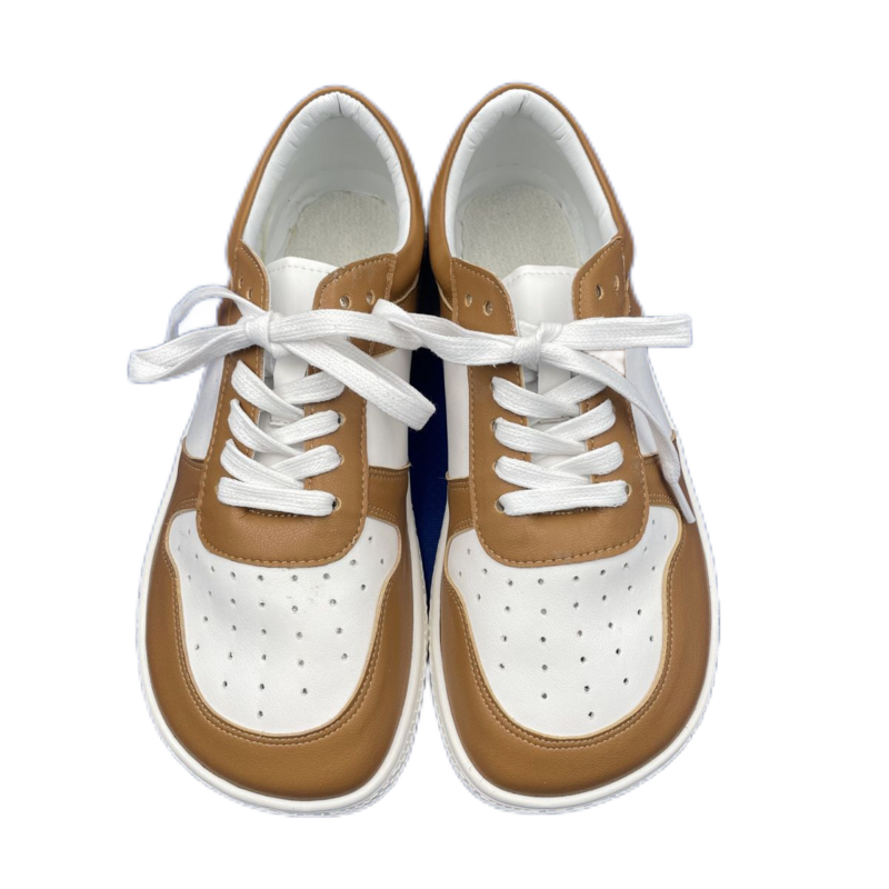 Tipsietoes sepatu kets kulit asli untuk pria wanita, sneakers datar lembut sol nol jatuh sol lebih lebar kotak jari kaki fleksibel ringan 2024