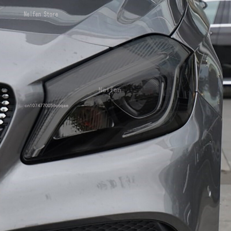 Película protectora para faros de coche Benz Clase A W176 2013-2018, vinilo para restauración, pegatina transparente de TPU negra