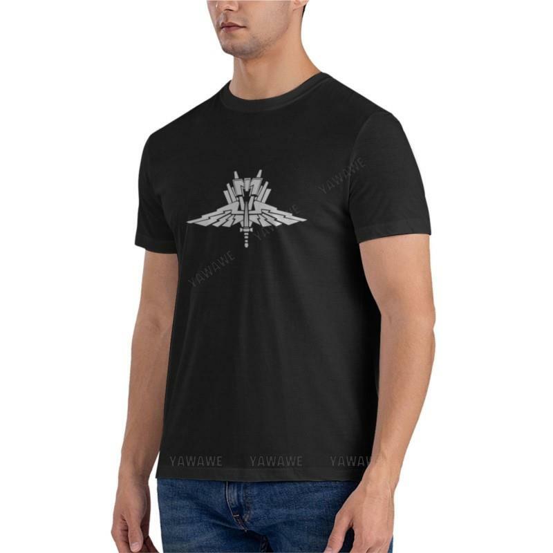 Camiseta de verano para hombre, camisa básica de infantería móvil, color negro liso, tops de algodón