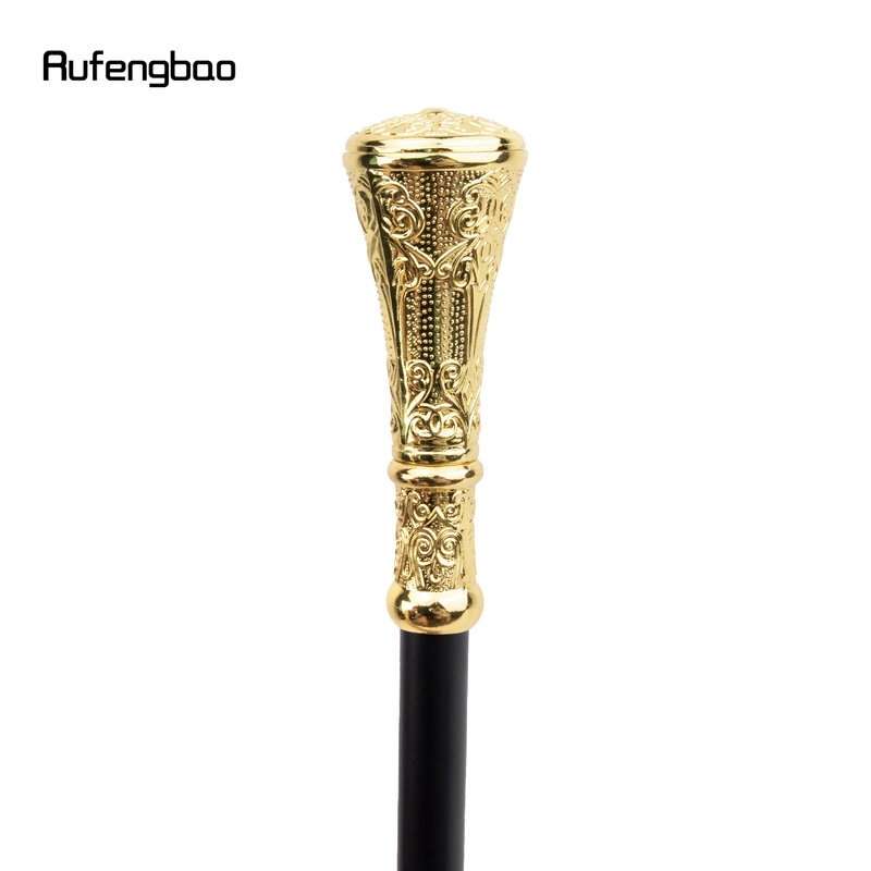 Golden Luxury Flower Round Handle Fashion Walking Stick for Party Decorative Walking Cane Elegant Knob Crosier Knob 93cm