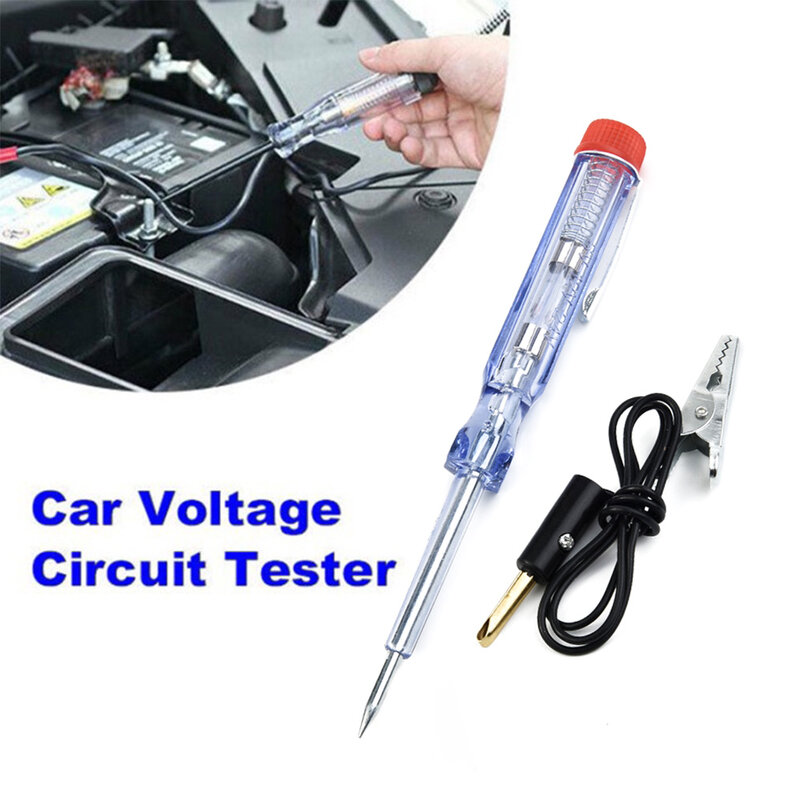Car Truck Voltage Circuit Tester, Auto Voltímetro Teste, Long Probe Pen, Lâmpada, Ferramentas de Manutenção Automóvel, 6V, 12V, 24V DC