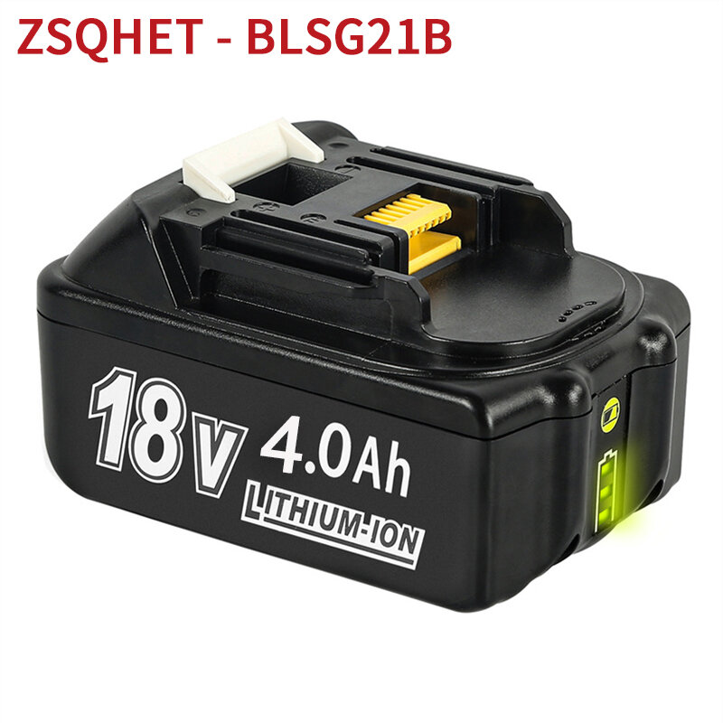 Batería de repuesto BL1840B de 2 piezas, 18V, 4.0Ah, para Makita Li-ion, para BLSG21B, destornillador, herramienta de motosierra