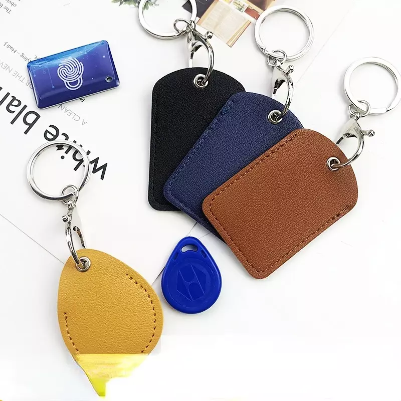 بولي Leather الجلود المفاتيح غطاء للحماية قطرة الماء غطاء بطاقة مع المفاتيح سلاسل المفاتيح الجلدية