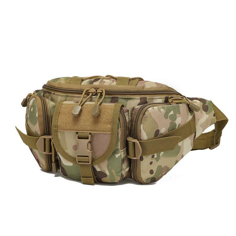 Sac de taille tactique pour l'extérieur, pochette militaire, Camping, randonnée, ceinture de bouteille d'eau, sac banane de taille Camouflage