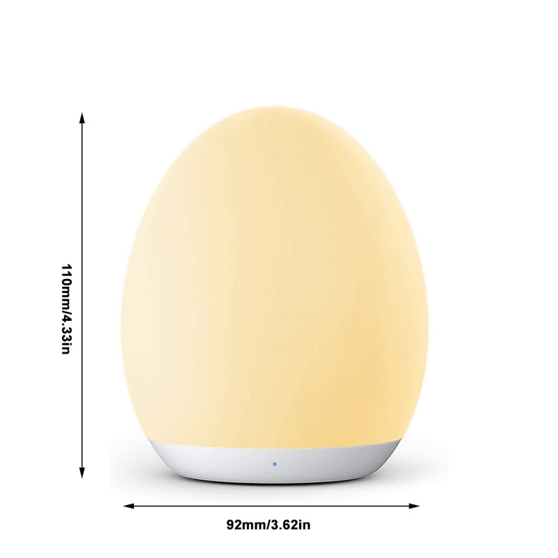 USB recarregável Egg Shape LED Night Lights, RGB Pat Light, Alimentação e lâmpada de dormir, Proteção para os olhos, Outdoor Bar Table Lamp