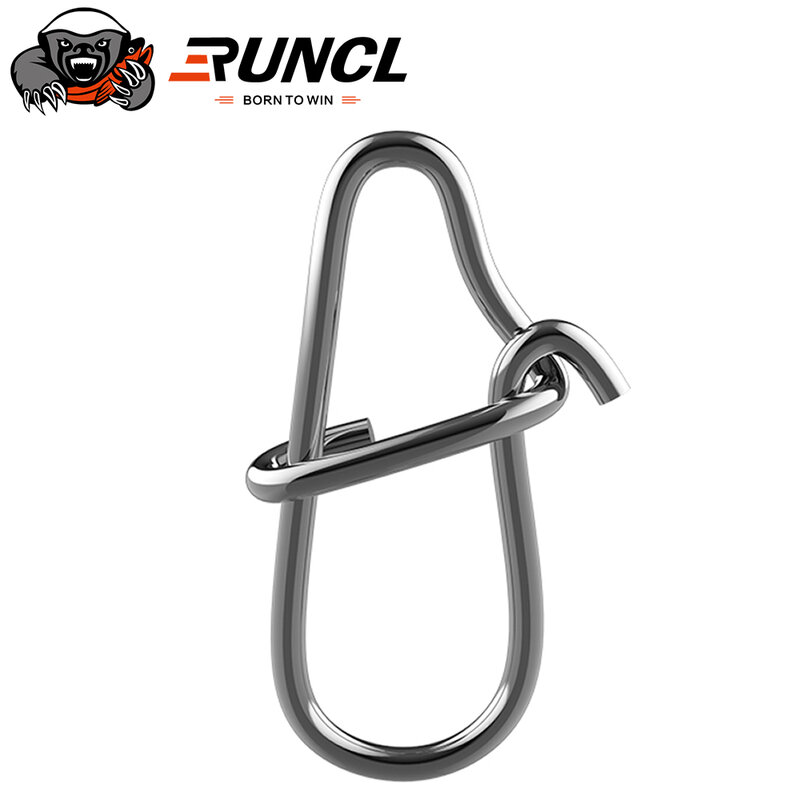 RUNCL – connecteur de leurre pivotant avec hameçon en acier inoxydable 304, accessoires pour la pêche en eau douce et salée, 20 pièces
