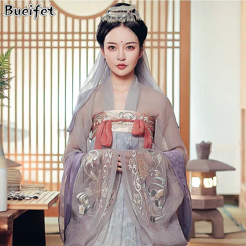 Женские сказочные танцевальные костюмы династии ханьцев, традиционный старинный костюм Тан, одежда ханьфу для принцессы, винтажные Элегантные восточные танцы
