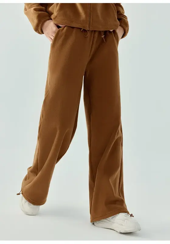 Свободные брюки из австрийского флиса сохраняют тепло и защищают от ветра флисовые зимние брюки для фитнеса с утолщенным носком и флисовой подкладкой для женщин