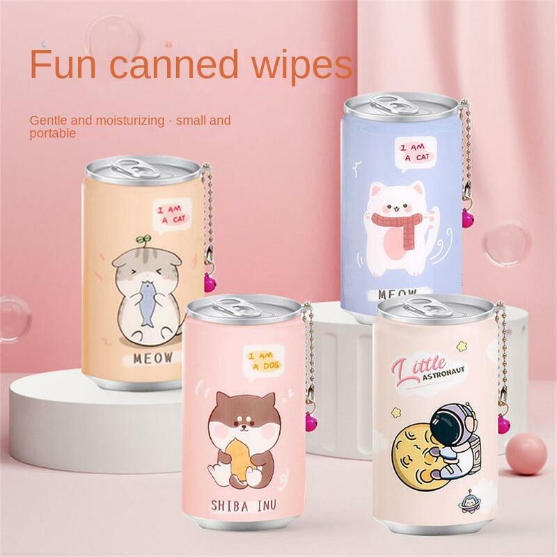 Baby Wipes Mini Portable And Practical High-quality Durable Pet Wipes Cleansing Wipes Creative Cartoon Wet Wipes Canned Wipes