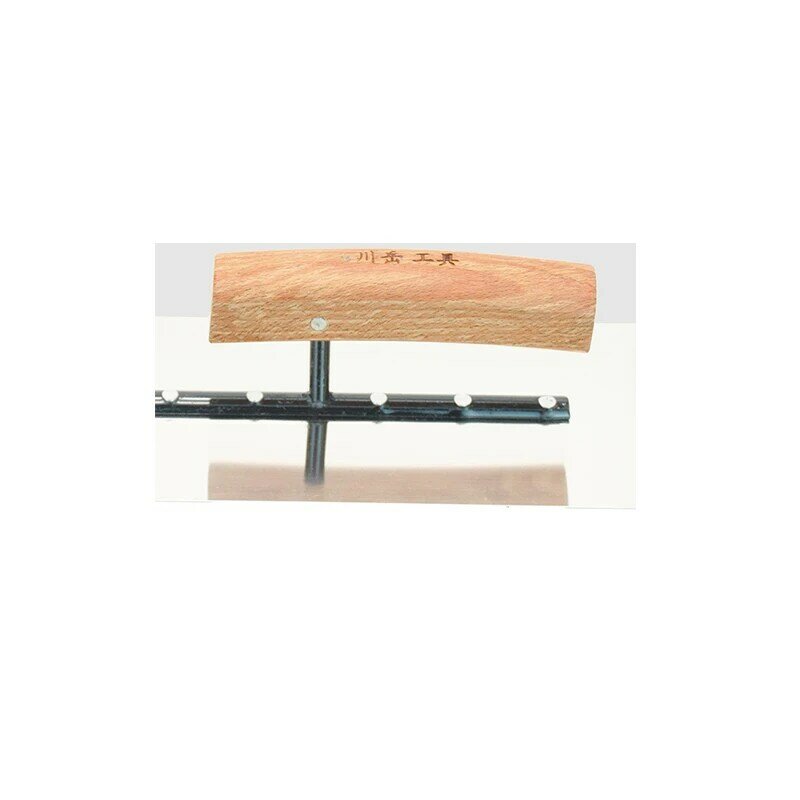 Полированная штукатурка из нержавеющей стали с изогнутой деревянной ручкой