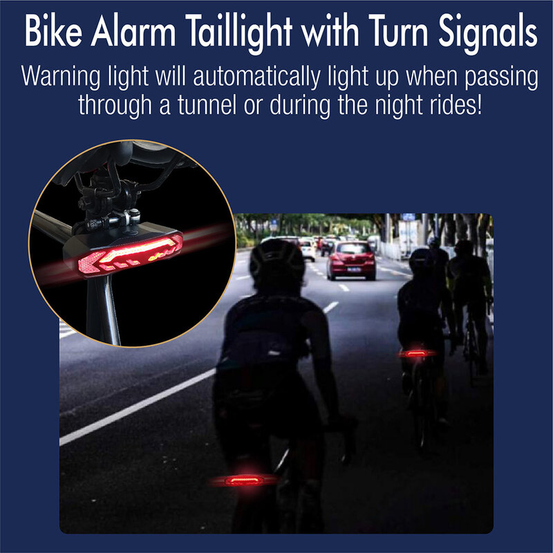 Bicicleta anti-roubo bicicleta taillight, USB recarregável, LED impermeável cauda luz, Indução automática bicicleta lâmpada