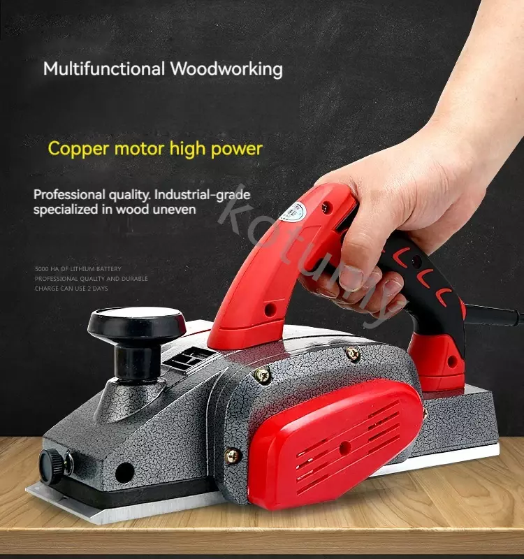 Rabot à bois électrique multifonction, outils de menuiserie, rabot à main domestique, machine à découper le bois