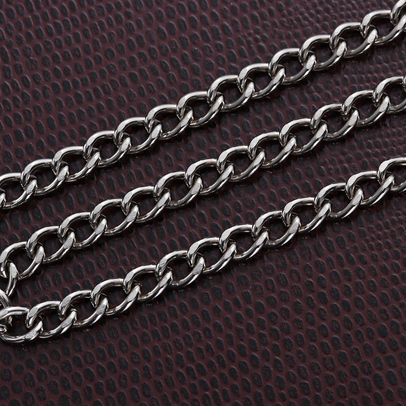 Portachiavi con catena per orologio da tasca placcata argento classico catena per orologi in metallo di qualità Premium per un uso di lunga durata