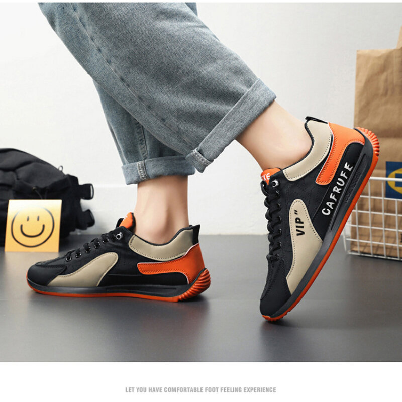 Men's Running Shoes Outdoor Sports Jogging Sneaker 2024 New Vulcanized Shoes Men's Shoes Flat Leisure Sneaker