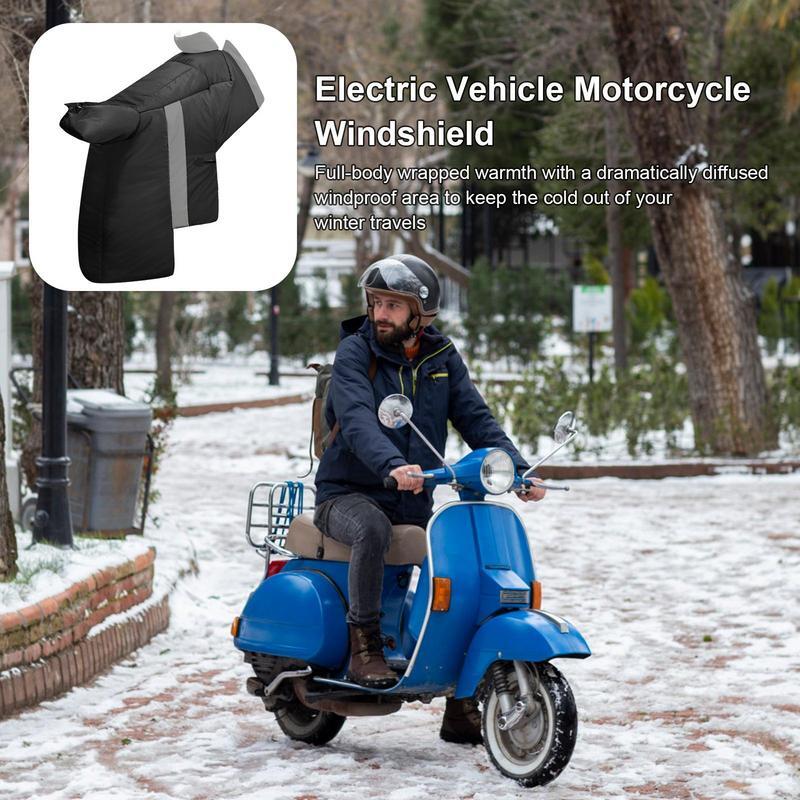 Celemek hangat untuk sepeda motor, celemek penghangat bertali dengan penutup e-skuter untuk bepergian Belanja harian