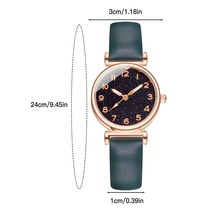 Damen uhr elegante Uhr minimalist isches Design rundes Zifferblatt Quarz Armbanduhr für Freundin Geburtstags geschenk