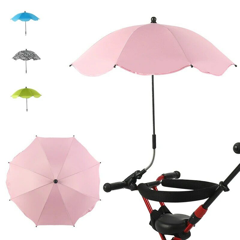 Universele Baby Auto Kinderwagen Paraplu Verstelbare Schaduw Paraplu Uv Zonnescherm Voor Kinderwagen Accessoires Zonneklep Draagbare Parasol Items