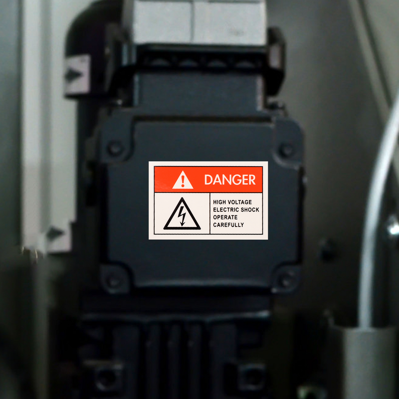 10 pezzi segni di sicurezza adesivo per unghie segnale di avvertimento adesivo interruttore elettrico di sicurezza rosso Fragile