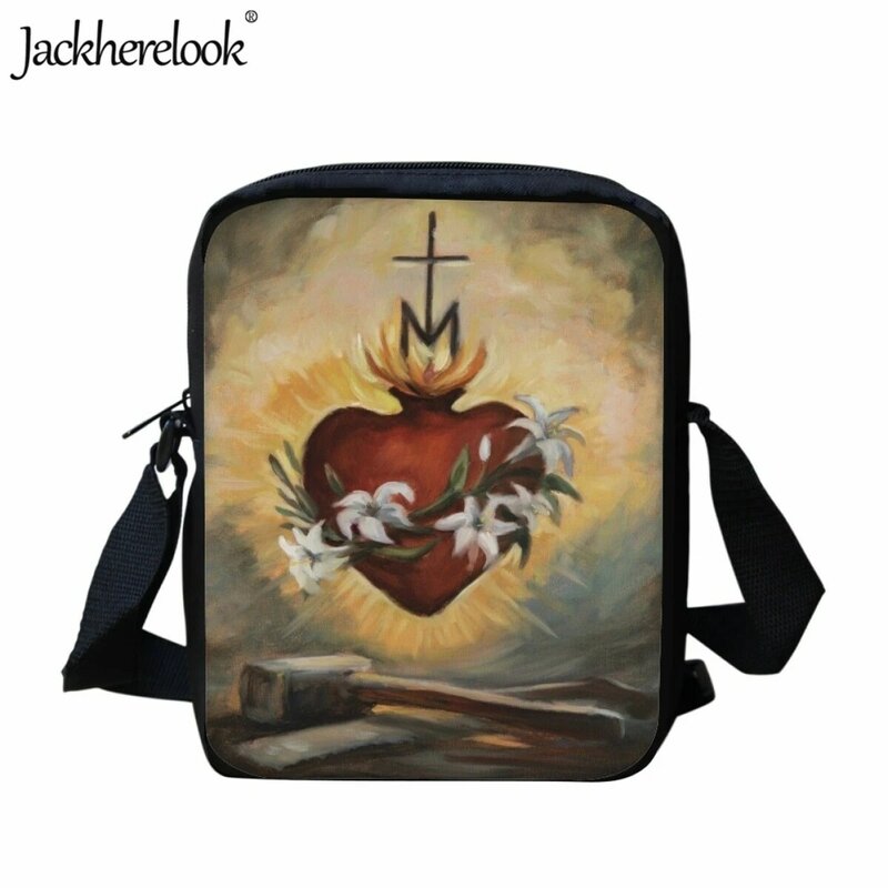 God's love Red Heart Print Crossbody Bags for Women Adjustable Travel Party Shoulder Bag Christian Women's Messenger Bible Bag