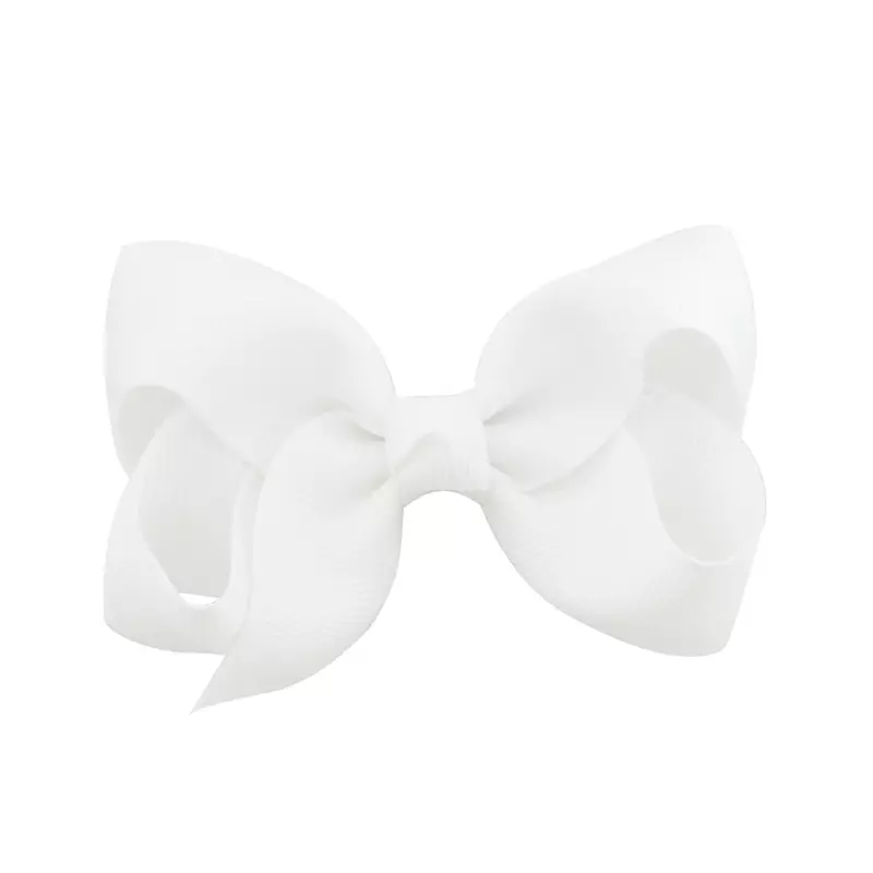 1Piece Grosgrain Ribbon Bows Hair Clip  3Inches For Kids Girls Solid Color Bowknot Classic Bubble Bow Hairpins Hair Accessories