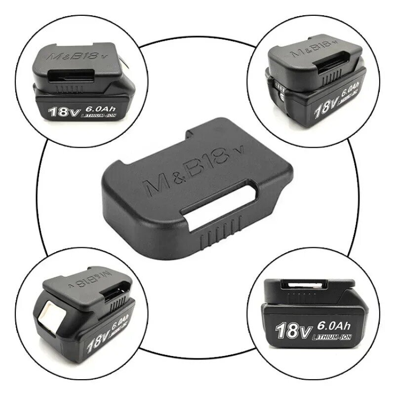Adaptor baterai portabel, tempat penyimpanan baterai portabel untuk Makita 18V Li-ion dengan USB tipe-c, rak penyimpanan baterai adaptor pengisian cepat BL1830