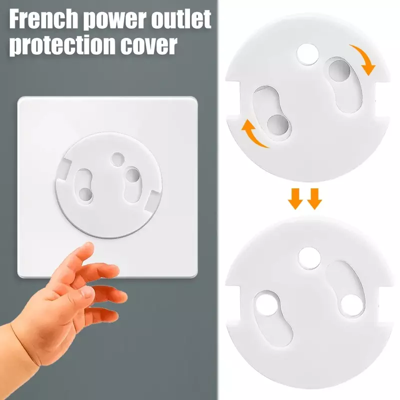 ปลั๊กไฟฟ้าสีขาวใสป้องกันไฟฟ้าช็อตสำหรับป้องกันเต้าเสียบสายไฟปลั๊กสำหรับดูแลทารกเคสกันกระแทกดูแลทารก