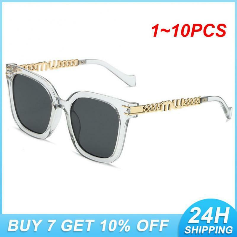 Eye-Catching Square Frame óculos de sol, estilo europeu e americano, design exclusivo, moda declaração, Top Trending elegante, 1-10pcs