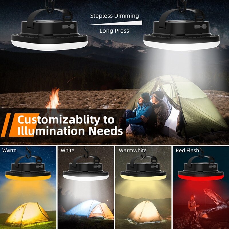 Lampes de camping télécommandées, 3200K-7500K, éclairage de terrain extérieur