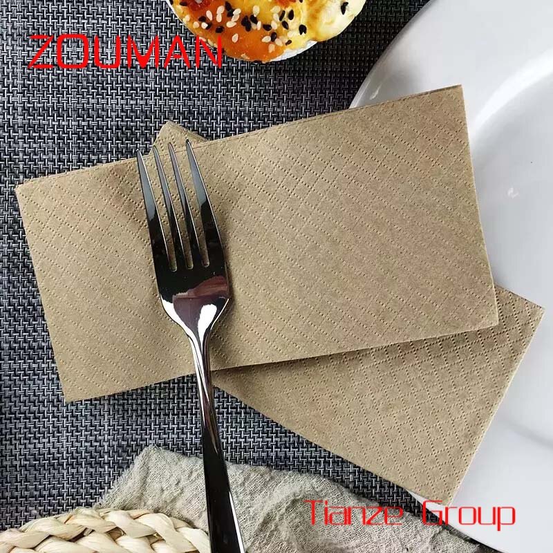 Tessuto di carta per tovaglioli da ristorante morbido goffrato a 2 strati all'ingrosso