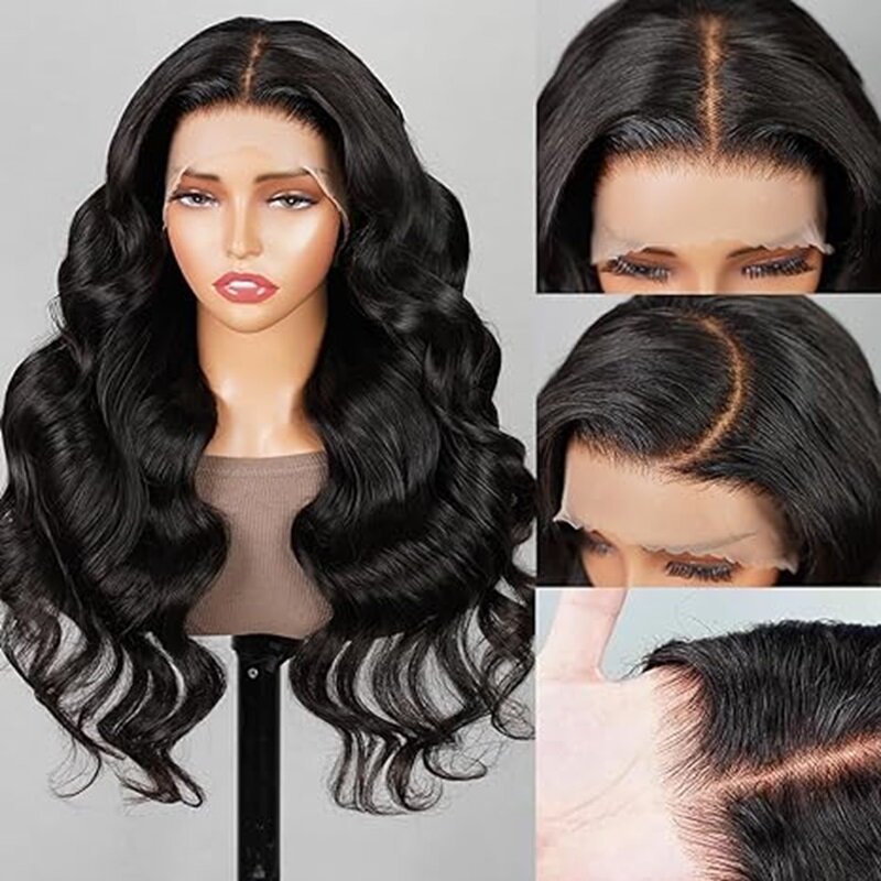 Rambut manusia gelombang tubuh 4x4 Hd Wig penutup renda untuk wanita Wig tanpa lem berenda tubuh depan gelombang siap untuk rambut Brasil dijual