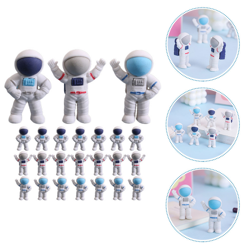 Mini Space Erasers Cute Pencil Erasers Spaceman Shaped Erasers 3D Cartoon Astronaut Erasers Writing Erasers Kids Party Favors