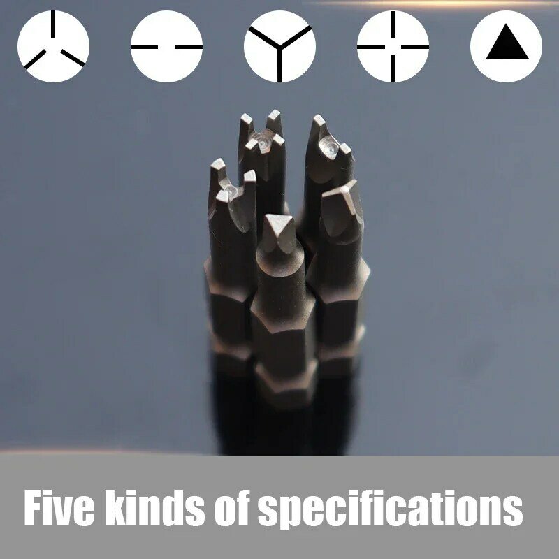 Chave de fenda especial em forma de U, tipo Y, cruz interna triangular, três pontos, acessórios para ferramentas, 50mm, 4-13 peças